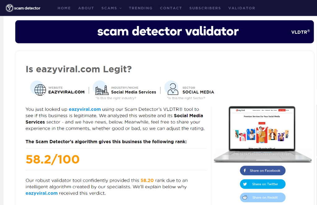 EazyViral Scam detector