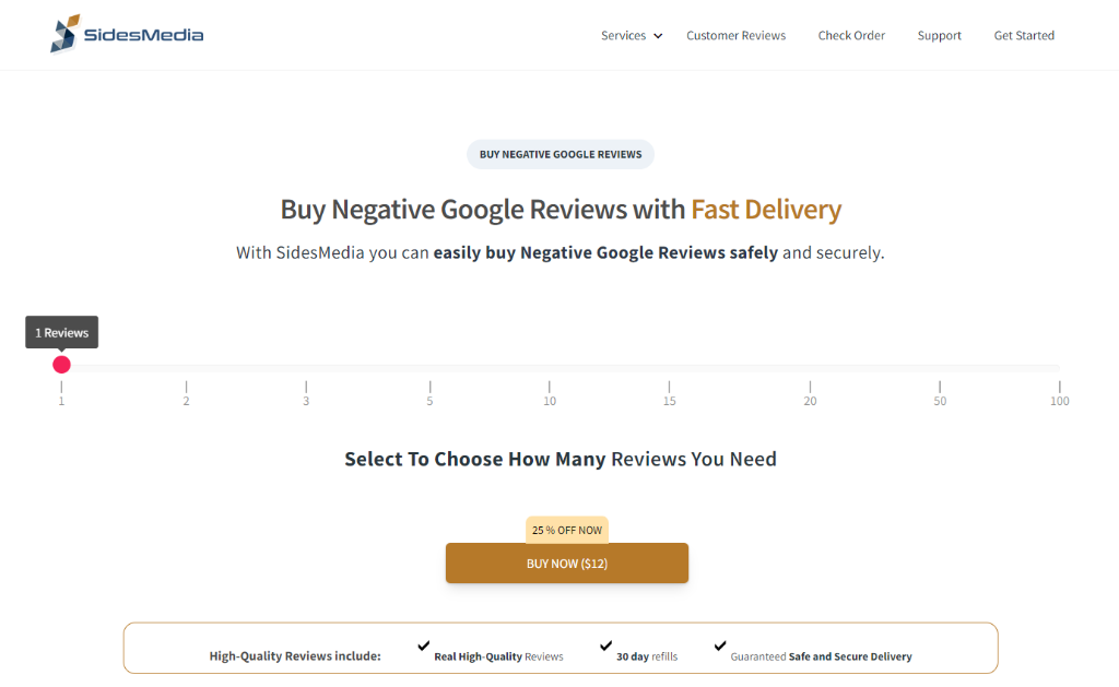 SidesMedia Buy Negative Google Reviews