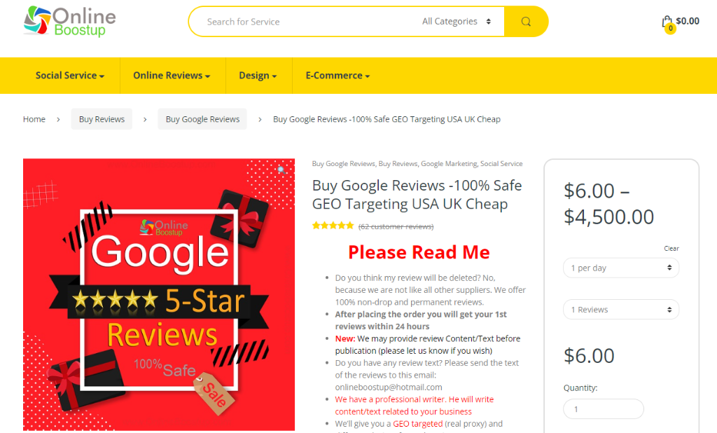 OnlineBoostup Buy Google Reviews