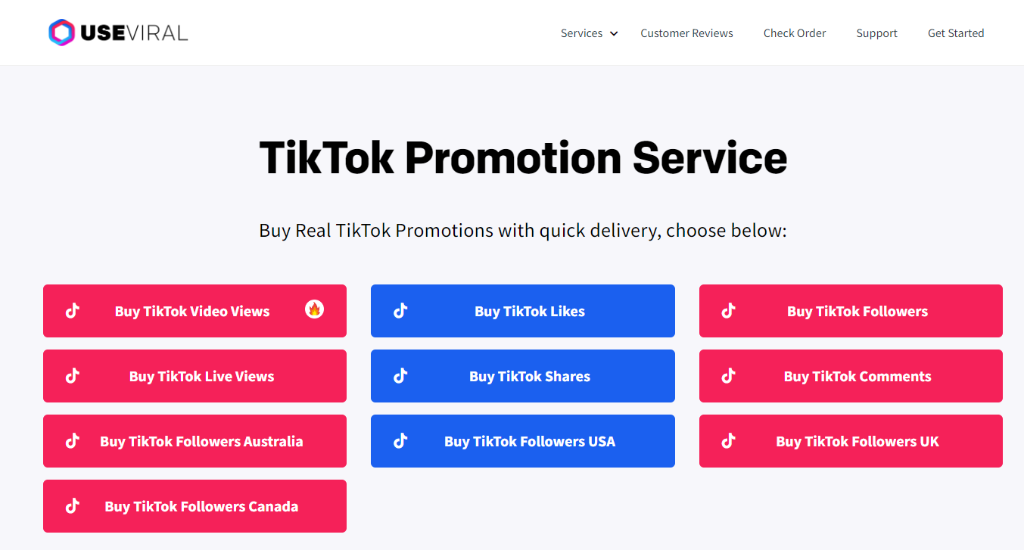 UseViral TikTok Promotion Service