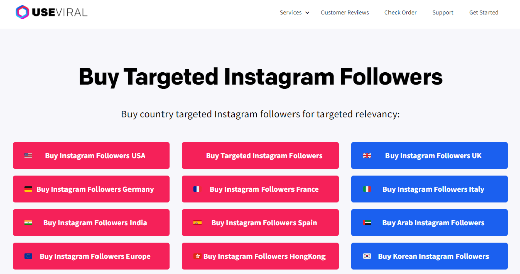 UseViral Buy Targeted Instagram Followers
