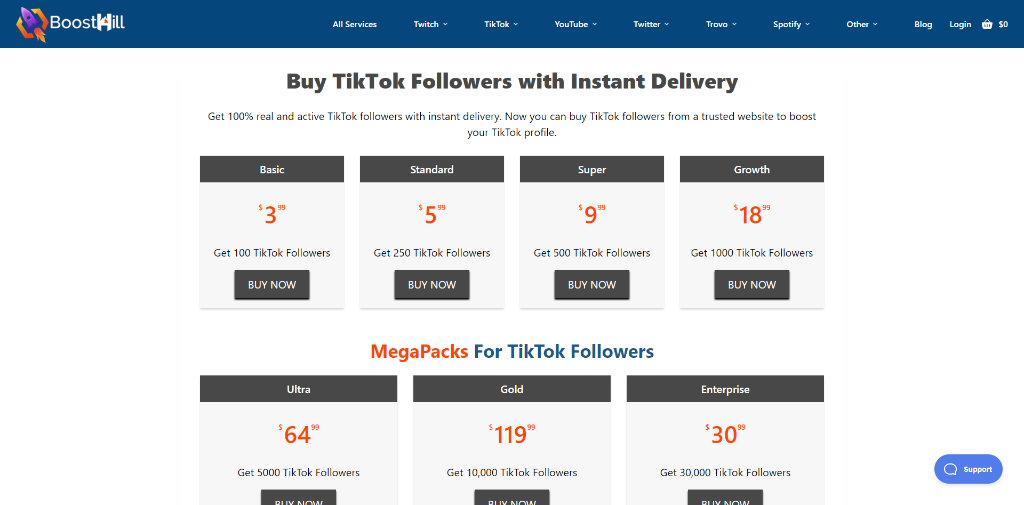 BoostHill Buy TikTok Followers