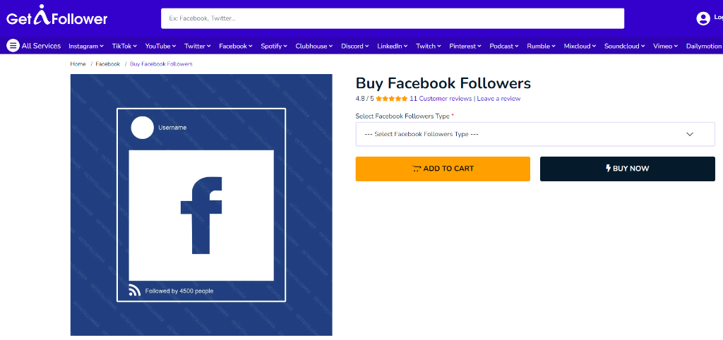 GetAFollower Buy Facebook Followers