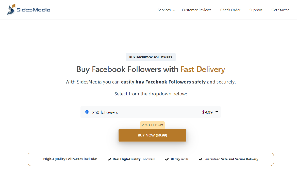 SidesMedia Buy Facebook Followers