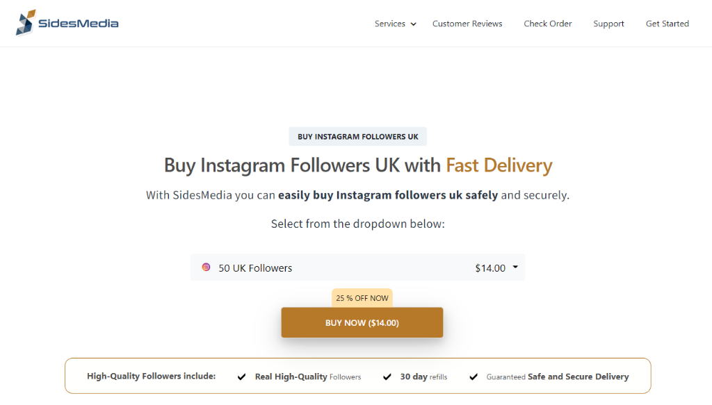 SidesMedia Buy Instagram Followers UK