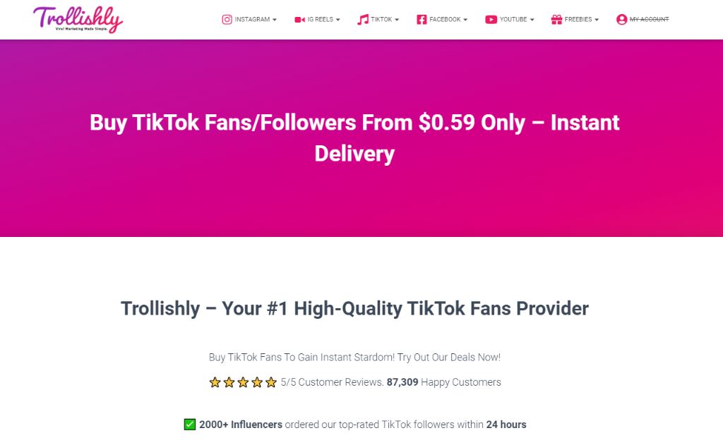Trollishly Buy TikTok Followers