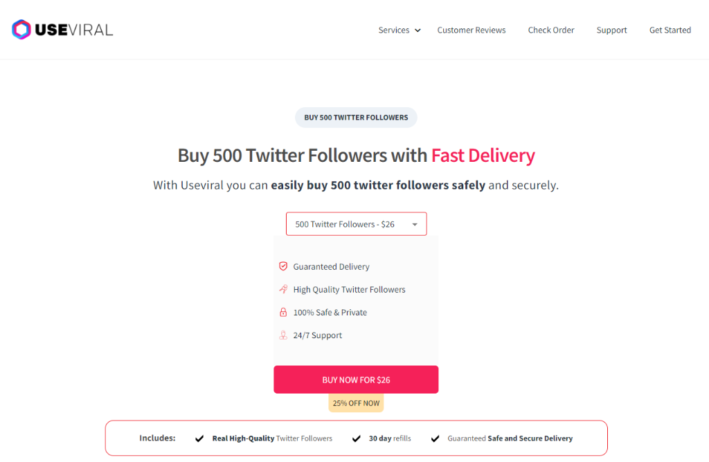 UseViral Buy 500 Twitter Followers