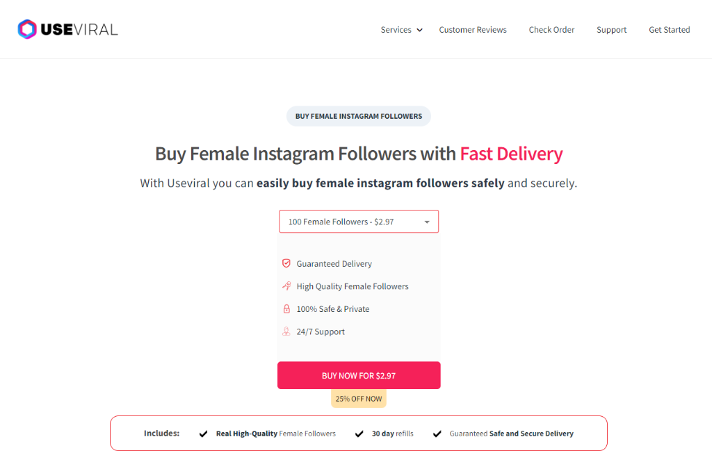 UseViral Buy Female Instagram Followers