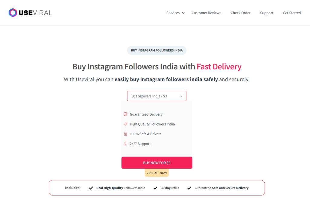 UseViral Buy Instagram Followers India