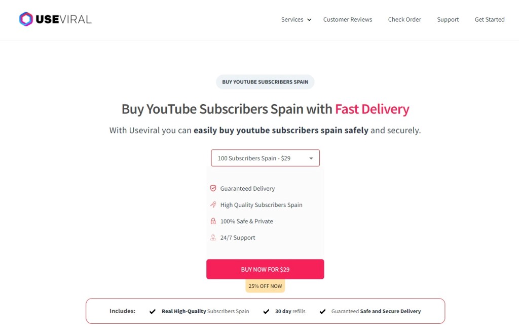 Useviral Buy YouTube Subscribers Spain