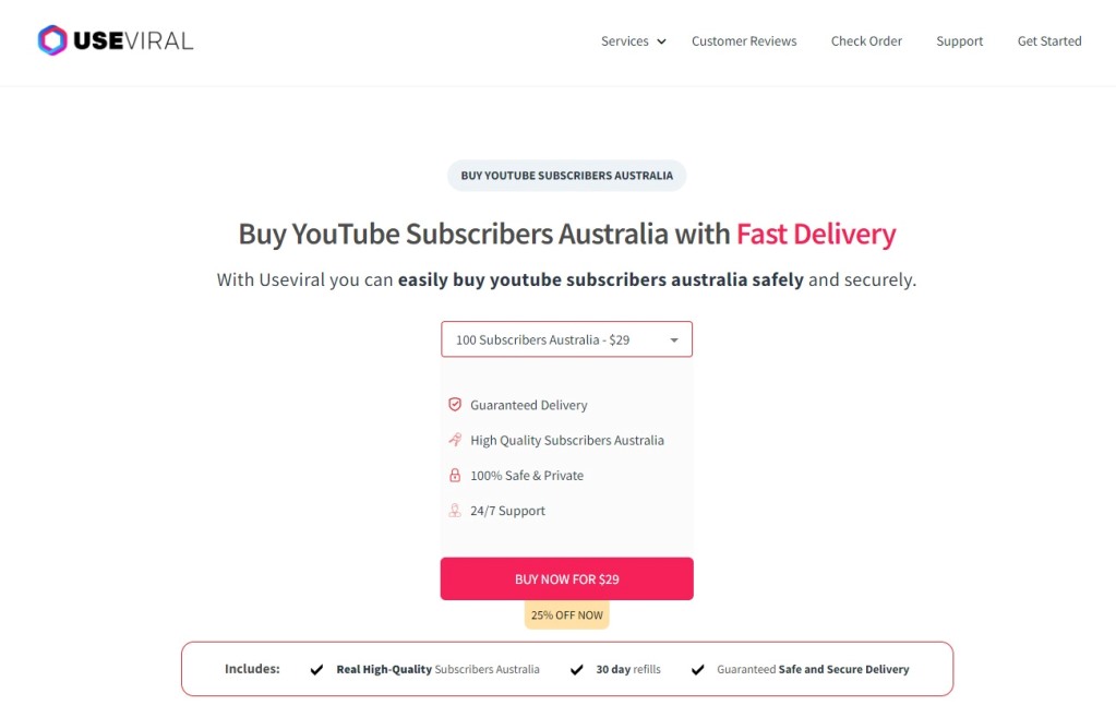 Useviral YouTube Subscribers Australia