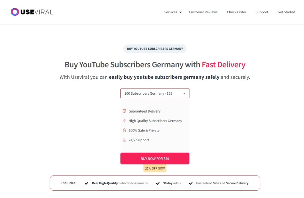 Useviral YouTube Subscribers Germany