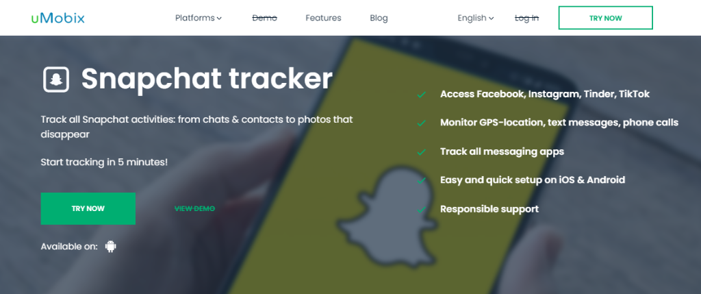 uMobix Snapchat tracker