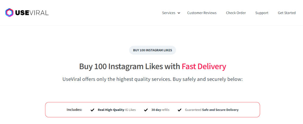 UseViral Buy 100 Instagram Likes