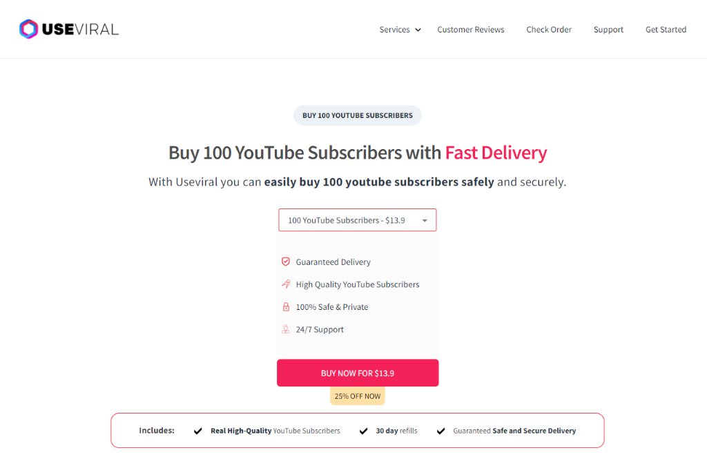 UseViral Buy 100 YouTube Subscribers