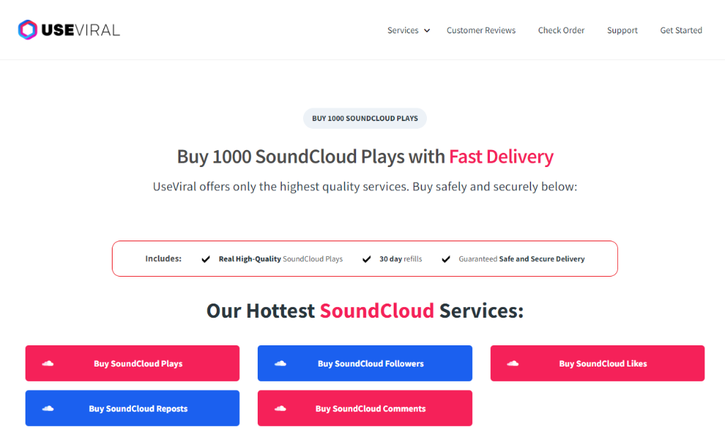 UseViral Buy 1000 SoundCloud Plays