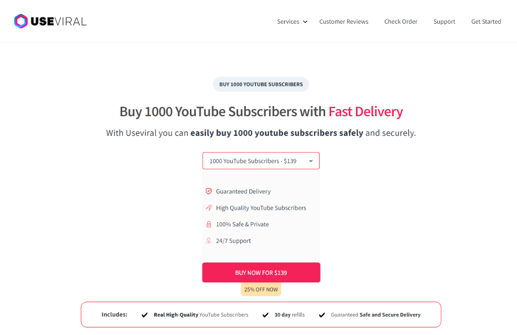 UseViral Buy 1000 YouTube Subscribers